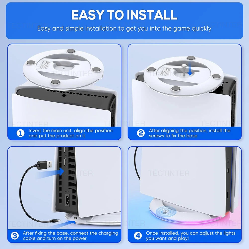 RGB Vertical Cooling Stand For Console Slim/console Pro Console