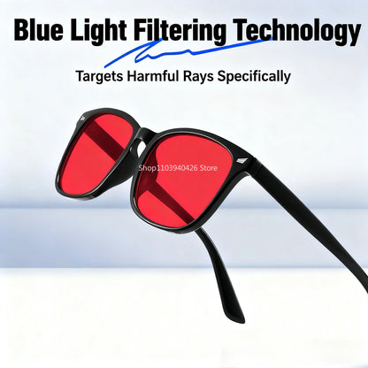 Blue Light Glasses Men Sleep Glasses For Blue Light Blocking Red Lens