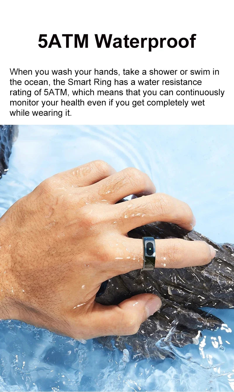 R08 Smart Ring For Men Women Touch Control Function Health Monitor