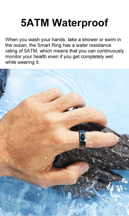 R08 Smart Ring For Men Women Touch Control Function Health Monitor