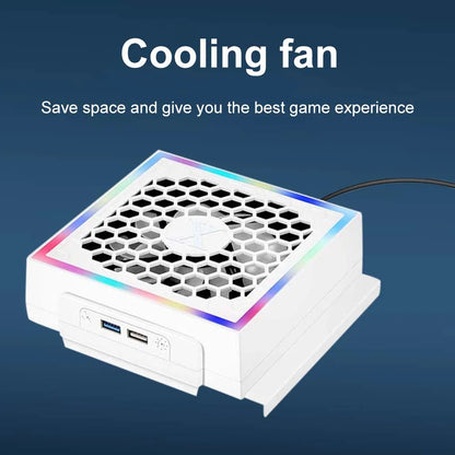 RGB Cooling Fan For Console Series S Console 3 Gears 5V 2.4A With 2