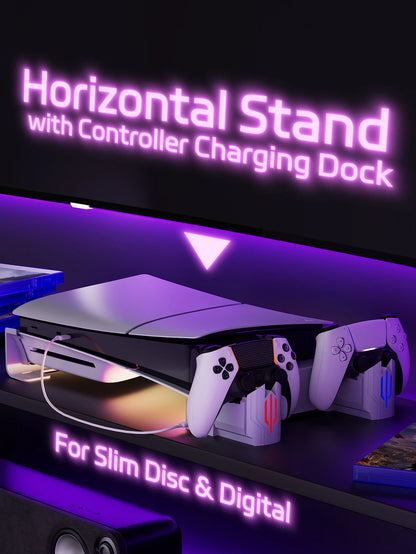 Horizontal Cooling Stand With Controller Charger RGB Light Adjustable