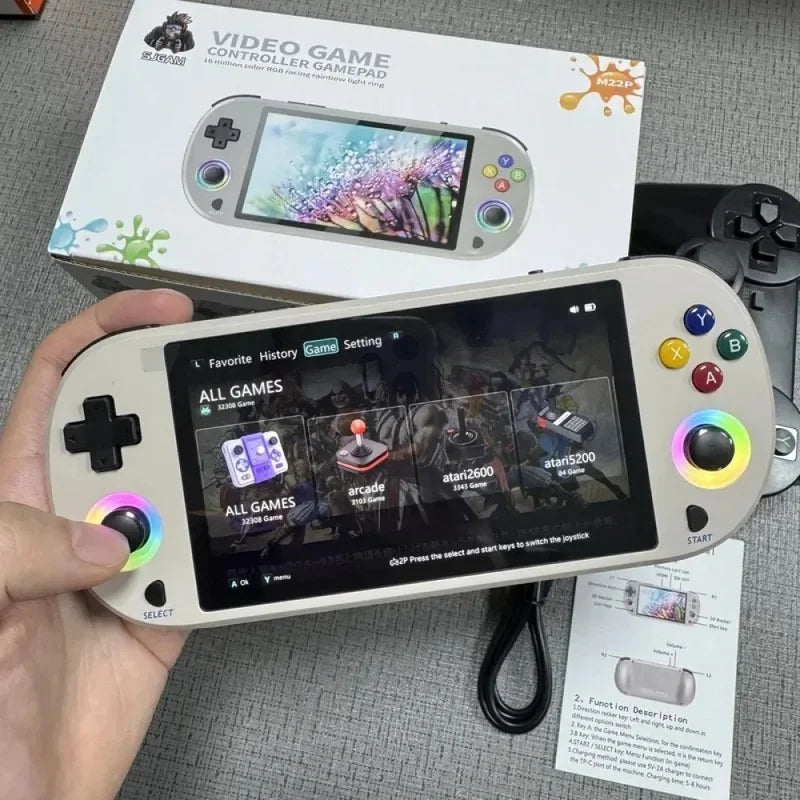 Retro Handheld Game Console 3.5 Inch HD Screen Dual Joystick Portable