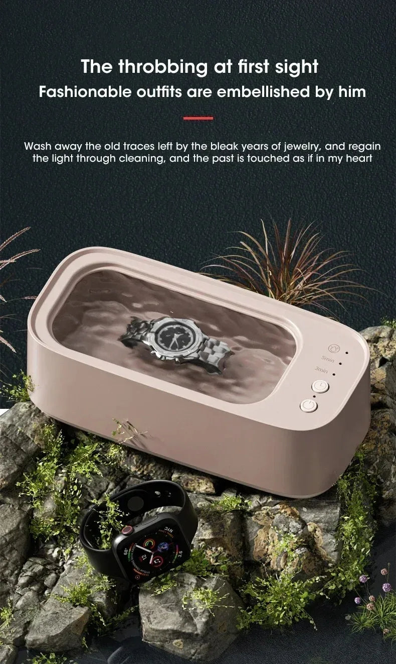 Portable Ultrasonic Cleaner Compact Ultrasonic Glasses Cleaning