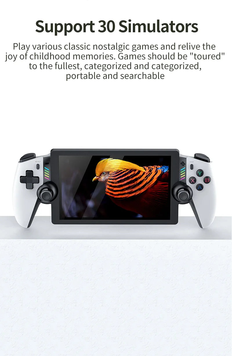 Retro Handheld Game Portable Console 7.1 Inch LCD HD Screen 30+