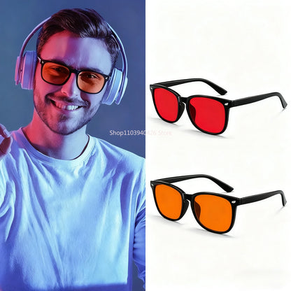 Blue Light Glasses Men Sleep Glasses For Blue Light Blocking Red Lens