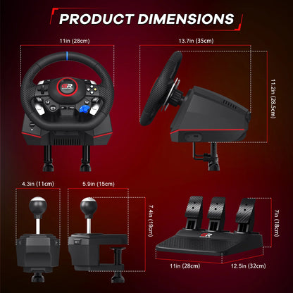 Racing Wheel For Console/console/pc,game Steering 11 Inch Leather