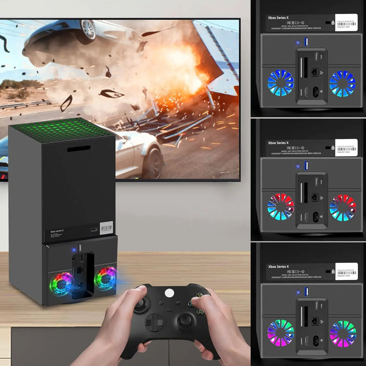 Cooling Fan For Console Series X Game Console Accessories Colorful