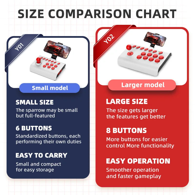 Arcade Joystick Wireless Gaming Controller For