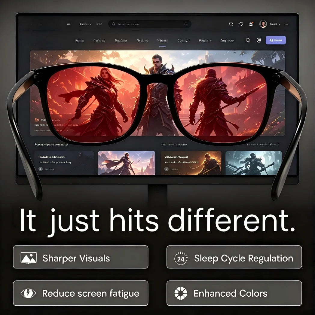 Blue Light Blocking Glasses For Gaming & Sleep – Dual Lens Amber Day