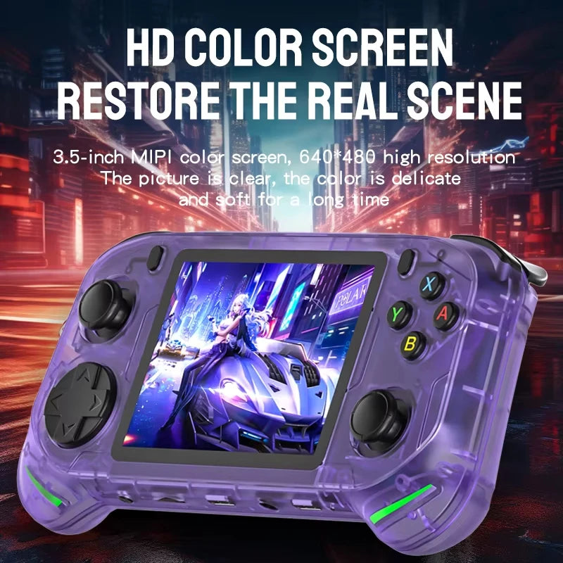 RX6H Retro Handheld Game Console Linux System 3.5 Inch IPS Screen