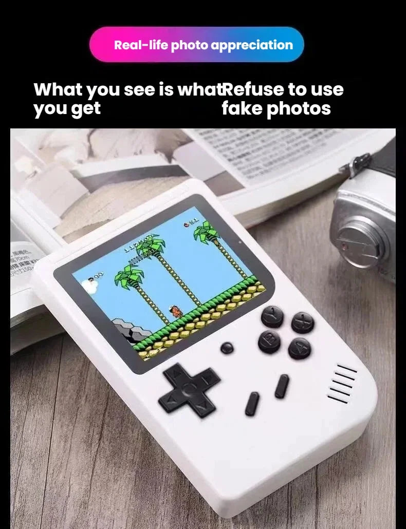 Retro Classic Handheld Game Console 400 Games Rechargeable Portable