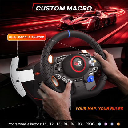 Racing Wheel For Console/console/pc,game Steering 11 Inch Leather