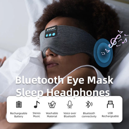 Bluetooth Sleep Mask Cotton Eye Shade Cover Wireless Headset With HD