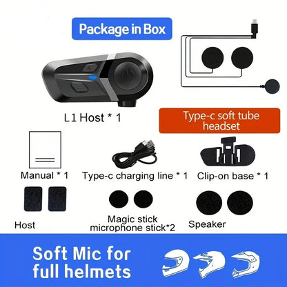 Bluetooth 5.3 Wireless Motorcycle Helmet Headset Hands-free Call