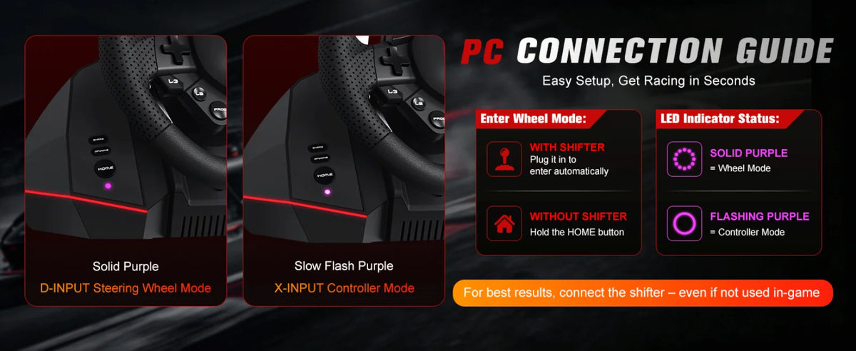 Racing Wheel For Console/console/pc,game Steering 11 Inch Leather