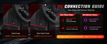 Racing Wheel For Console/console/pc,game Steering 11 Inch Leather