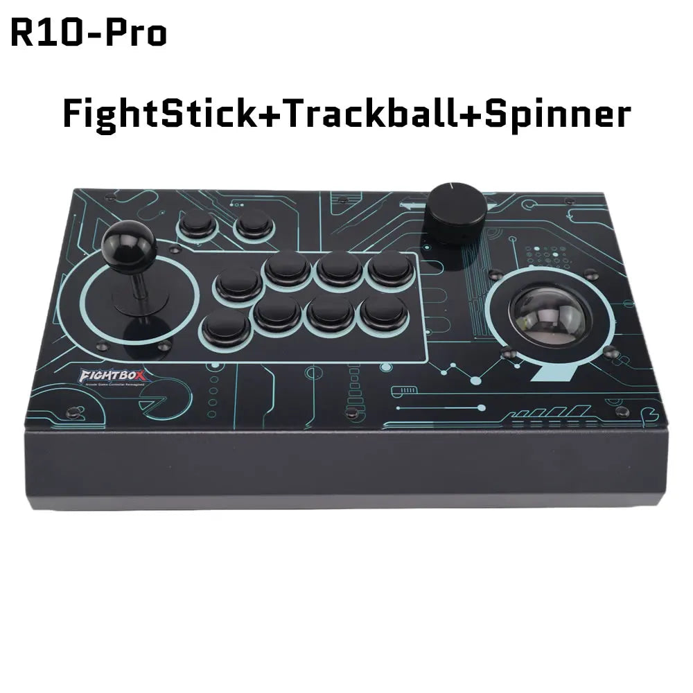 Pro Arcade Fight Stick With Trackball&spinner Retro Game Controller