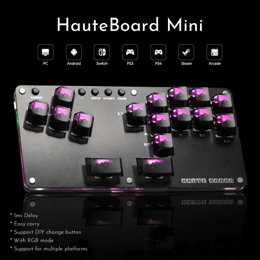 Cosmox Mini Stickless Arcade Controller Fightstick Hitbox For PC