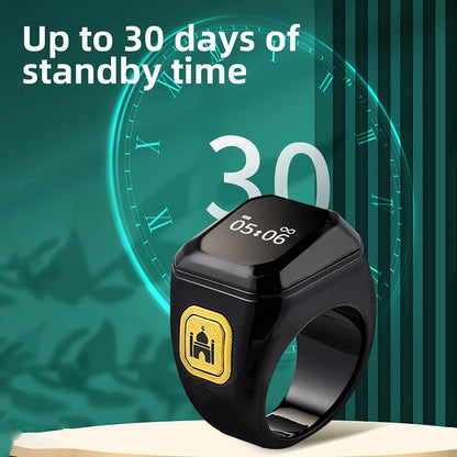 Newest Ring Smart Prayer Ring Prayer Reminder Tasbih Counter Time