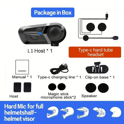 Bluetooth 5.3 Wireless Motorcycle Helmet Headset Hands-free Call