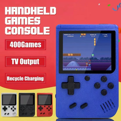 Retro Classic Handheld Game Console 400 Games Rechargeable Portable