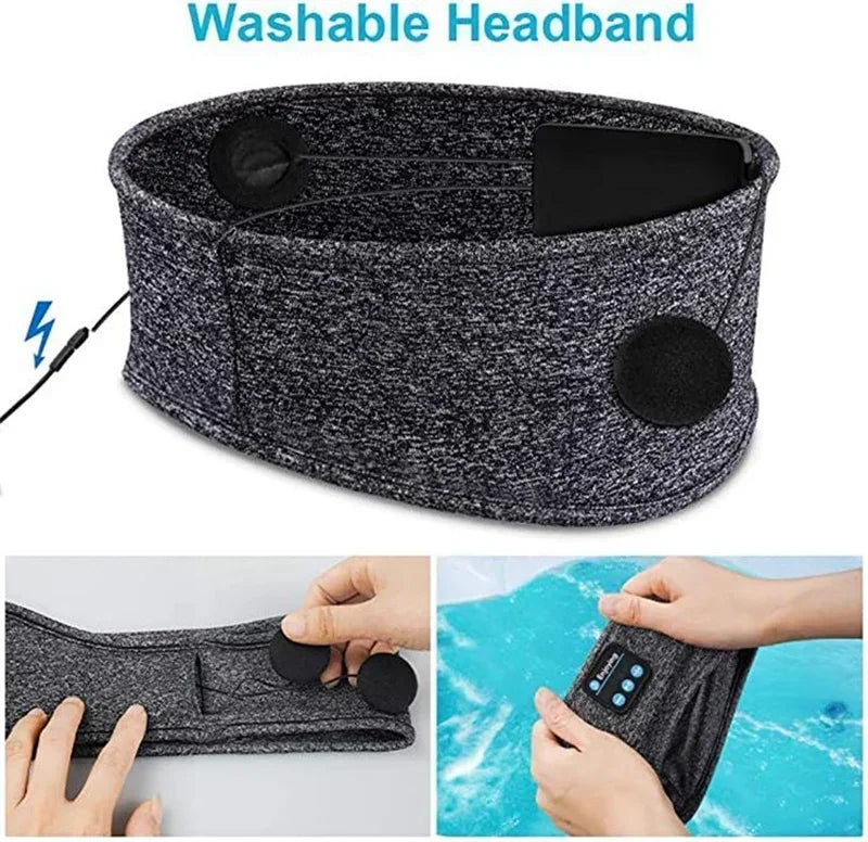 Wireless Bluetooth Headband Earphones Sports Headphones Elastic