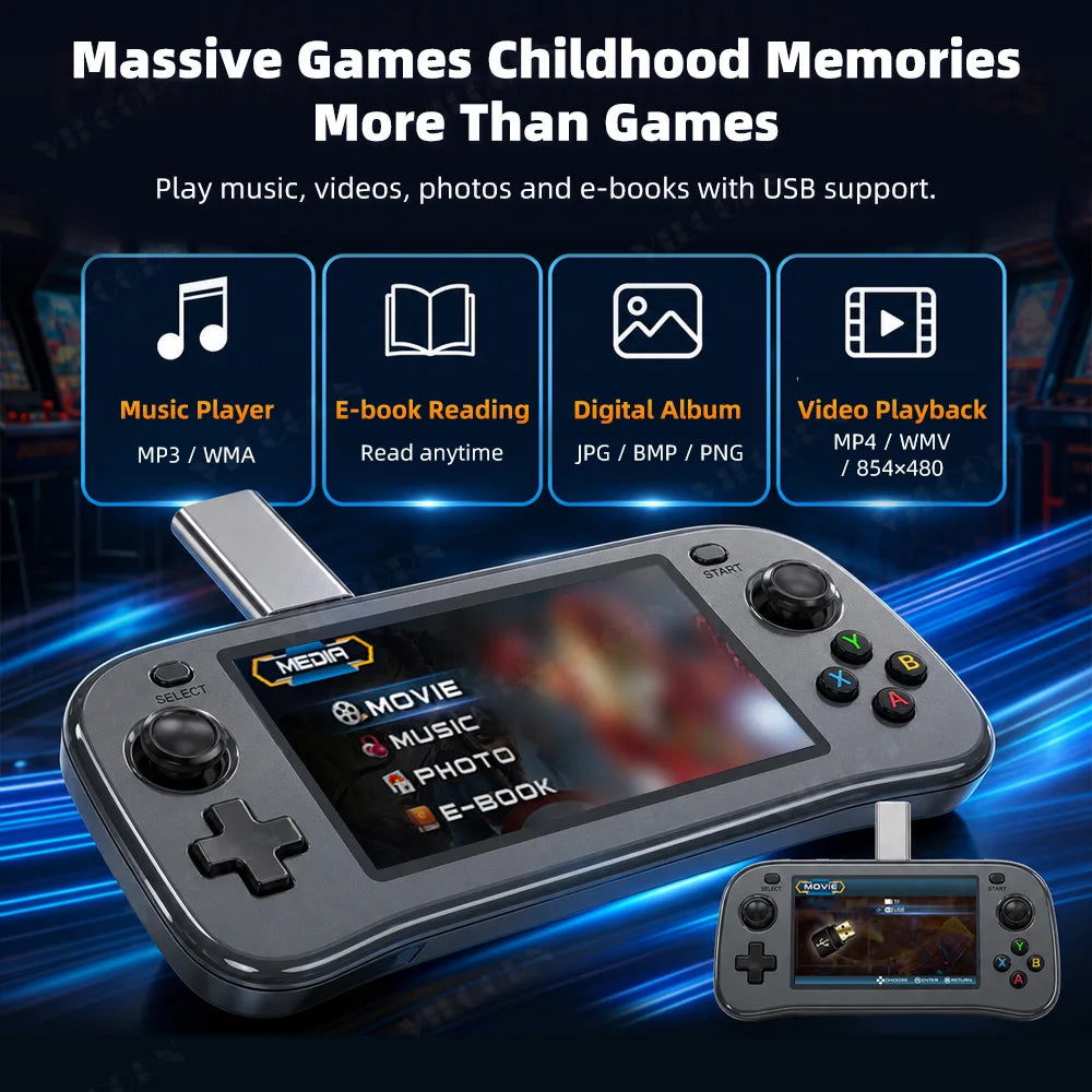 Retro Pocket Handheld Game Console 4.5'' IPS Screen Portable Video