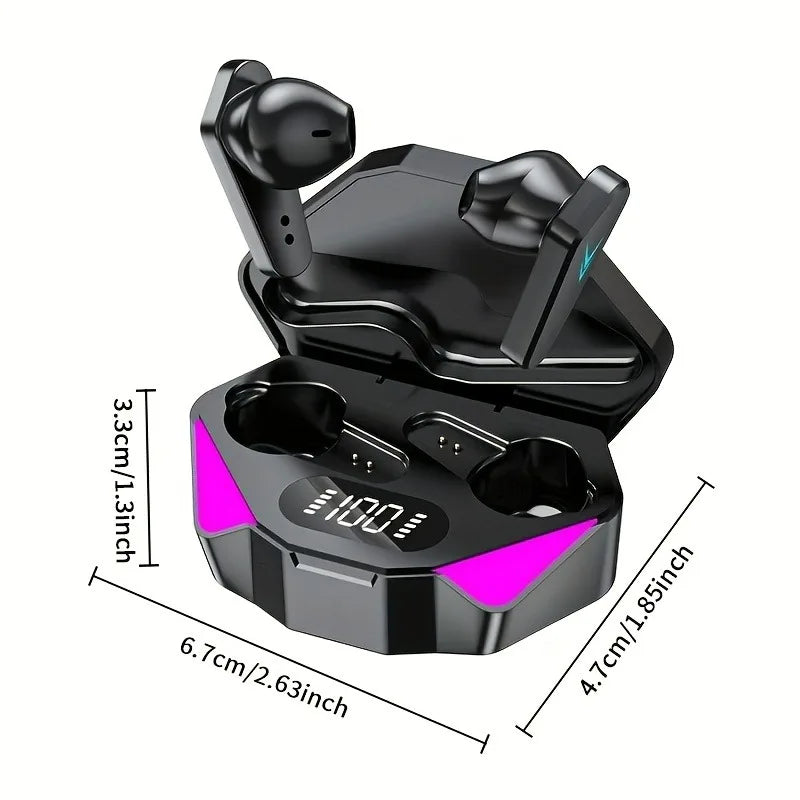 TWS Wireless Bluetooth Headset LED Display Gamer Earbuds With Mic