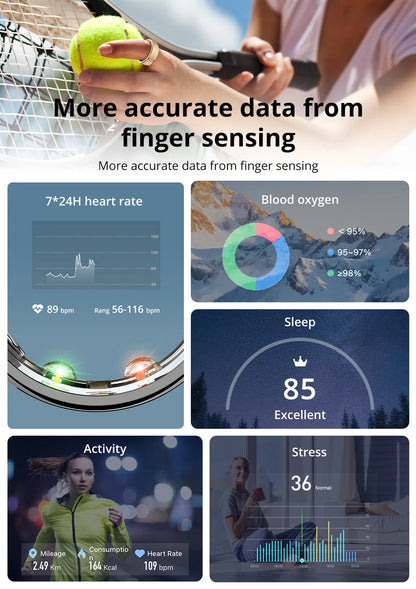 COLMI R10 Smart Ring With Charging Case For Men Women Health And