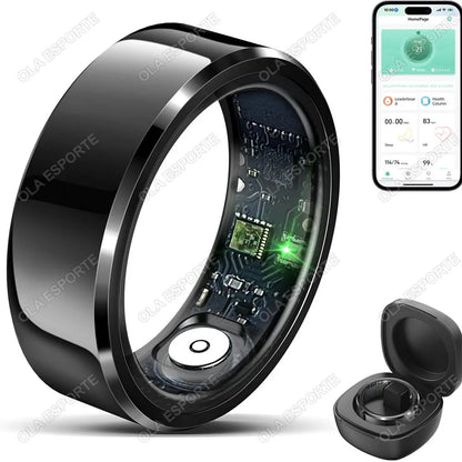R10 Smart Ring With Charging Dock Box Men Women Health Sleep Heart