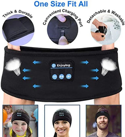 Wireless Bluetooth Headband Earphones Sports Headphones Elastic