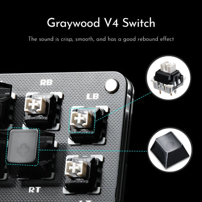 Cosmox Mini Stickless Arcade Controller Fightstick Hitbox For PC