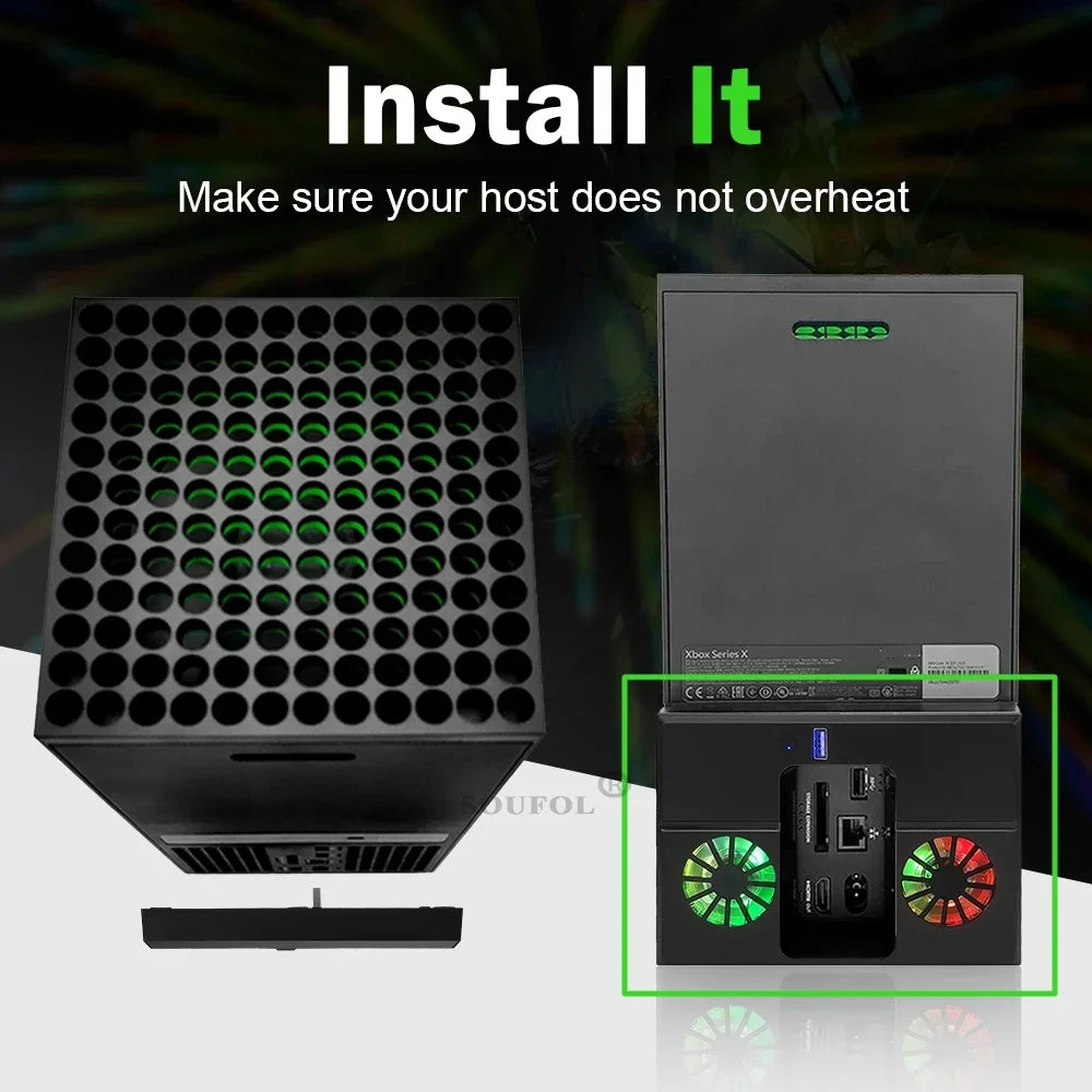 RGB Cooling Fan For Console Series X Console Game Host Cooling Fan
