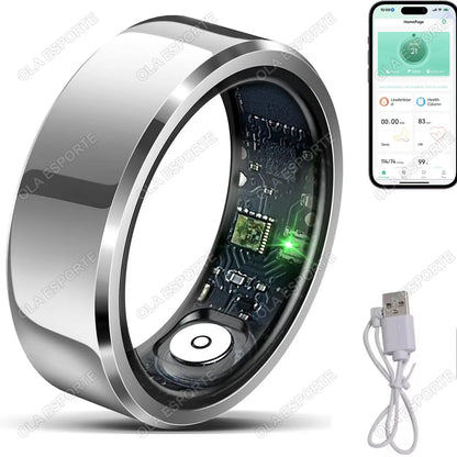 R10 Smart Ring With Charging Dock Box Men Women Health Sleep Heart