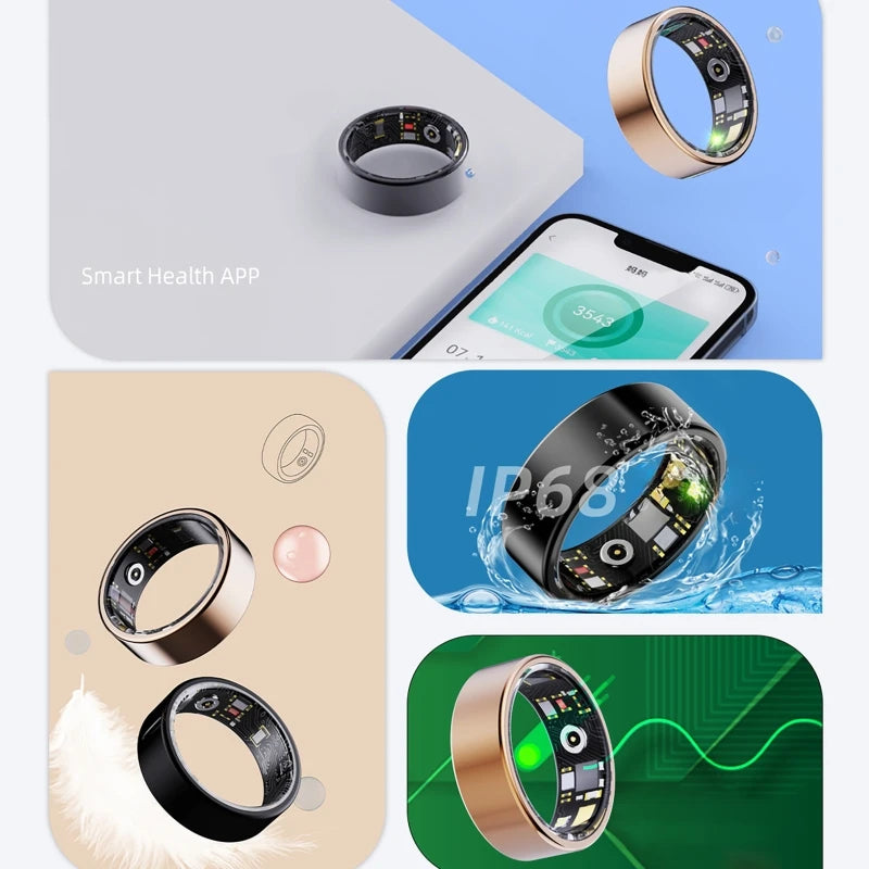 Smart Ring Health Tracker Sleep Monitor 24H Heart Rate Blood Oxygen