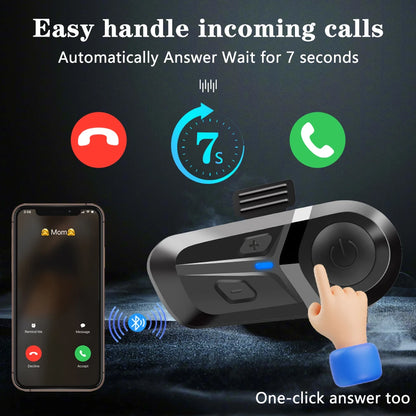 Bluetooth 5.3 Helmet Headset Wireless Hands-free Call Phone Kit