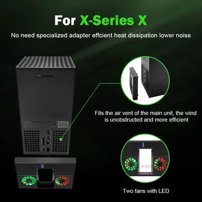 RGB Cooling Fan For Console Series X Console Game Host Cooling Fan