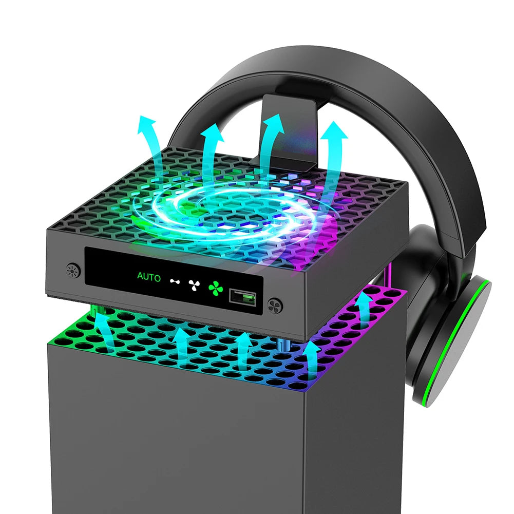 RGB Fan Cooling System 3 Levels Adjustable Speed Heat Dissipation Fan