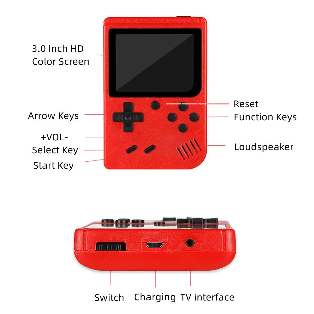 Retro Handheld Game Console Built-in 400 FC Games With Portable Case