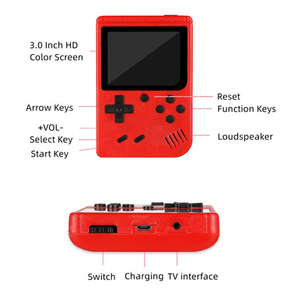 Retro Handheld Game Console Built-in 400 FC Games With Portable Case