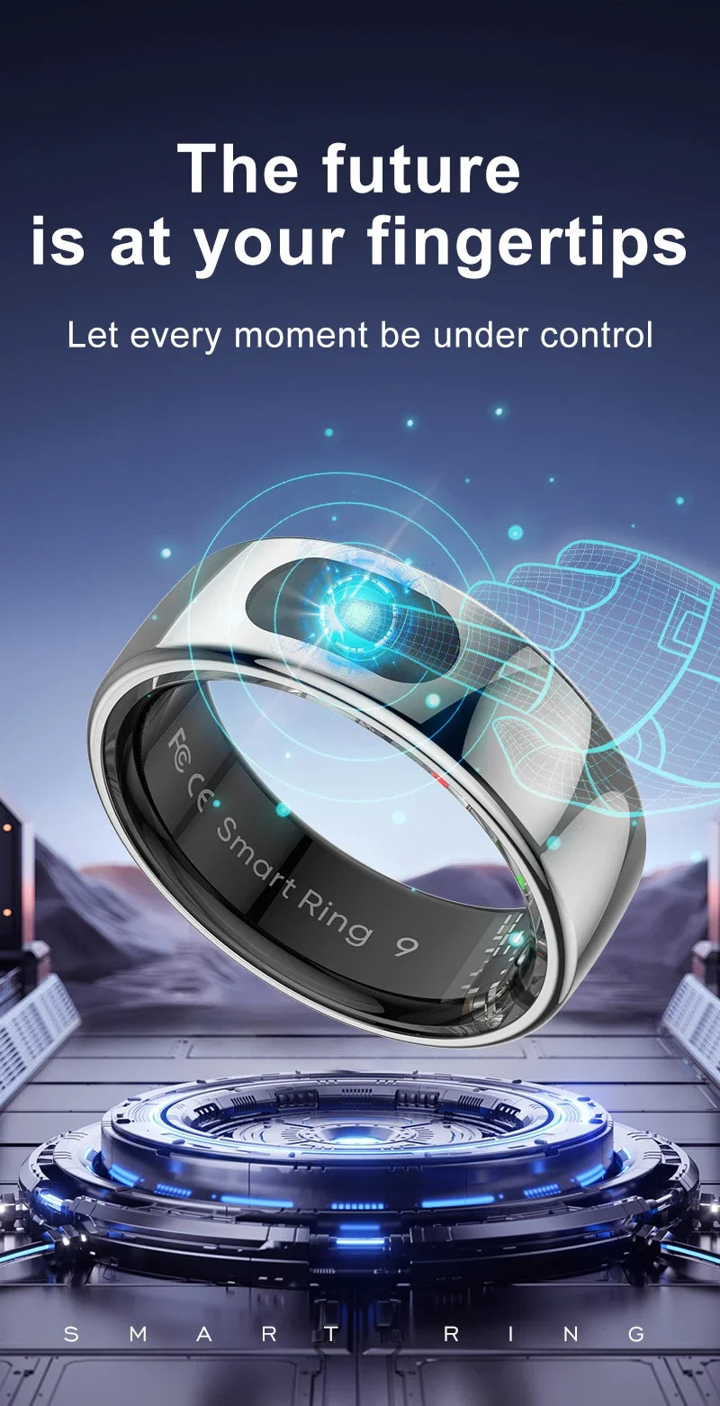 R08 Smart Ring For Men Women Touch Control Function Health Monitor