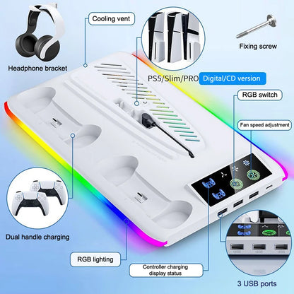 For Console Slim/console Stand Cooling Holder & Controller Charging