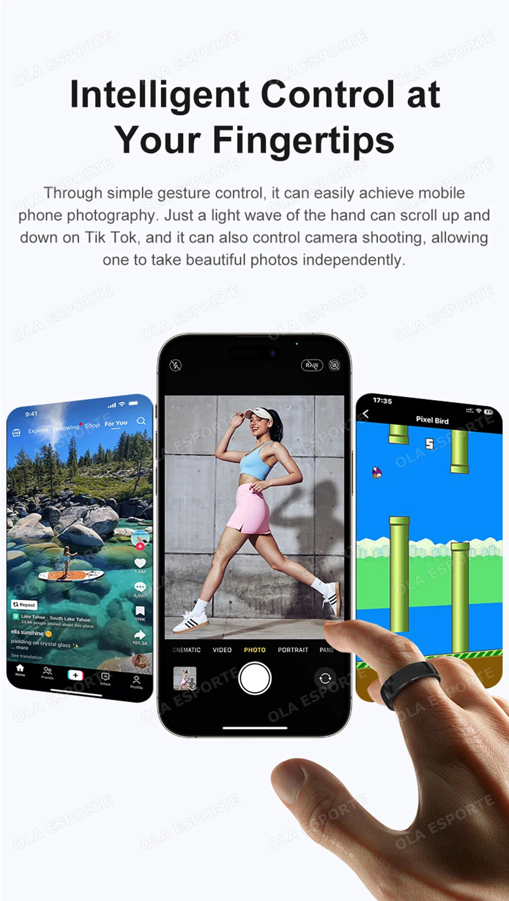 Smart Couple Ring Bluetooth Connection Multiple Sports Modes