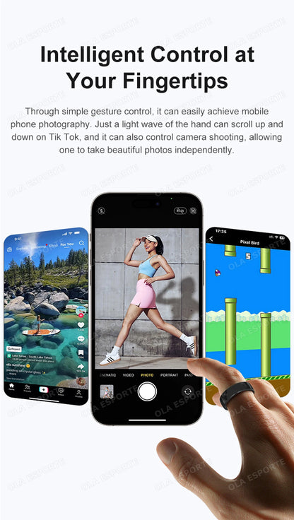 Smart Couple Ring Bluetooth Connection Multiple Sports Modes