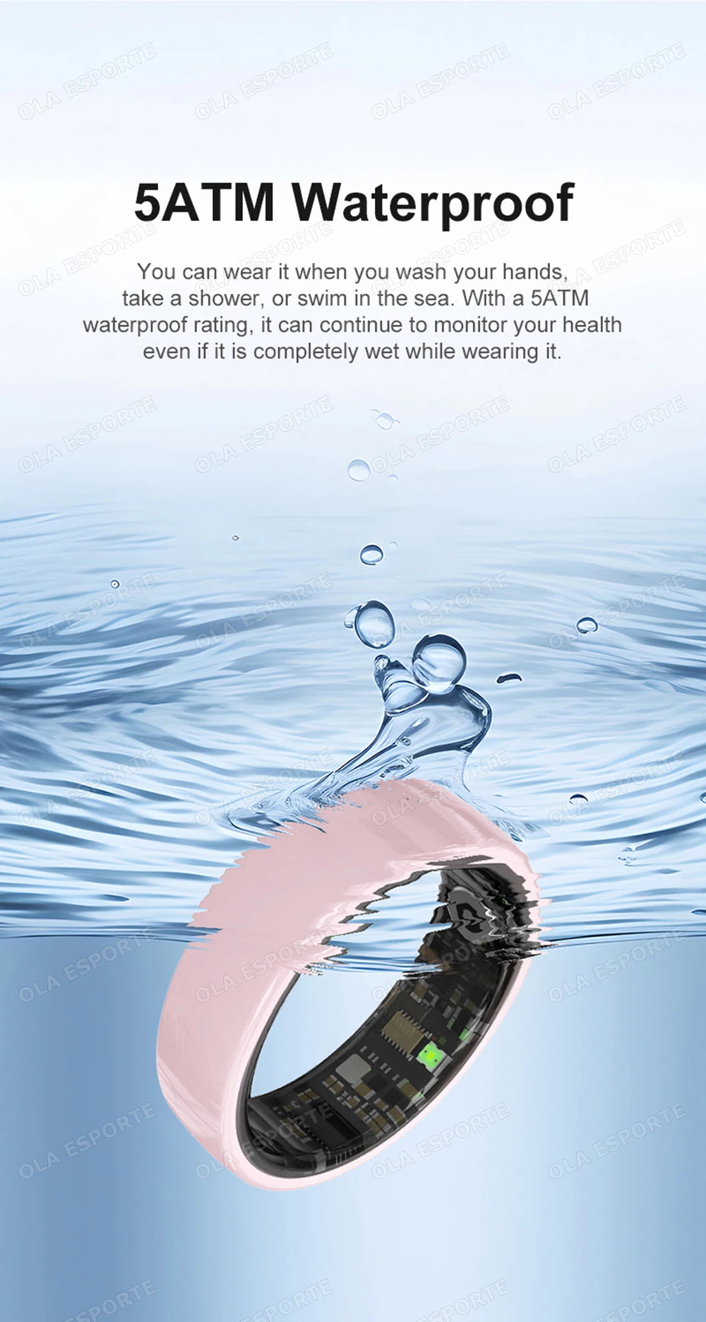 Smart Couple Ring Bluetooth Connection Multiple Sports Modes
