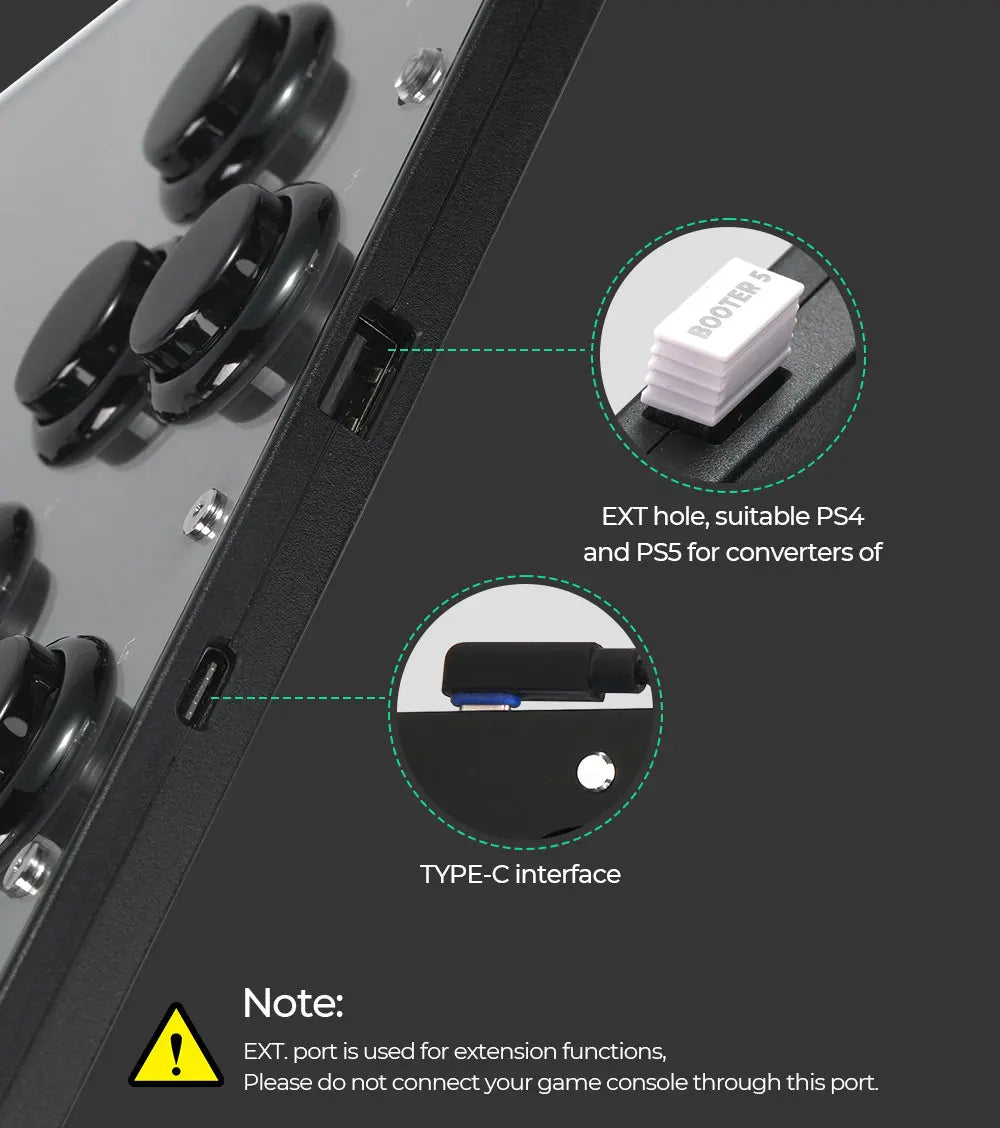 Fightstick Arcade Controller Joystick Hitbox Leverless Control