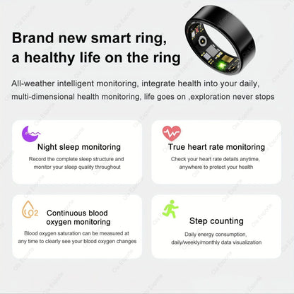 All Size（6-14） Smart Ring Men Women Heart Rate Blood Oxygen And Sleep