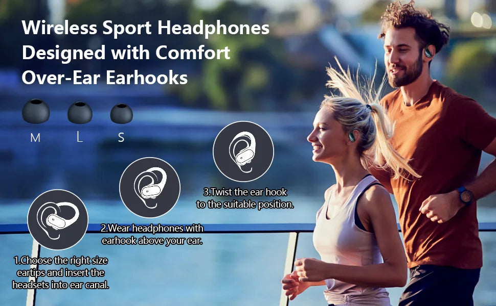 Bluetooth 5.3 Earphones True Wireless Headphones With Mic Button