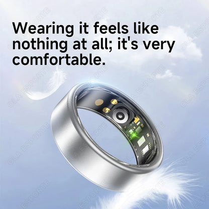 Smart Ring With Case Heart Rate Blood Pressure Sleep Monitoring GPS
